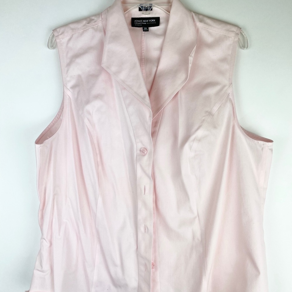 Jones New York Platinum Collection Pink Blouse 18w